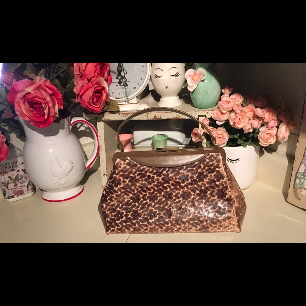 Vintage Antique Chocolate Brown Velvet Purse